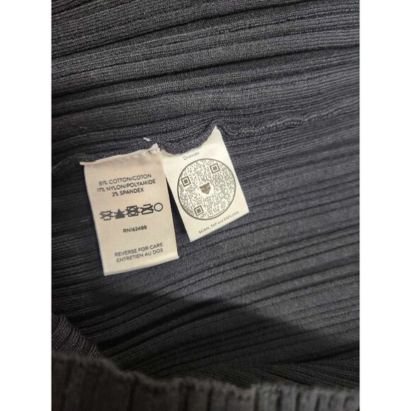 Lita By Ciara RIB COTTON BLEND POLO MINIDRESS IN BLACK Size M. B30 - Picture 6 of 6